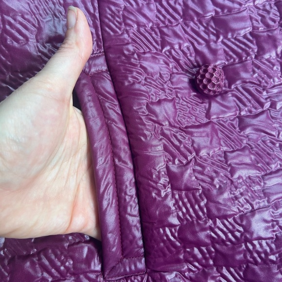 60s Neiman Marcus Vintage Quilted Purple Coat - Picture 6 of 11